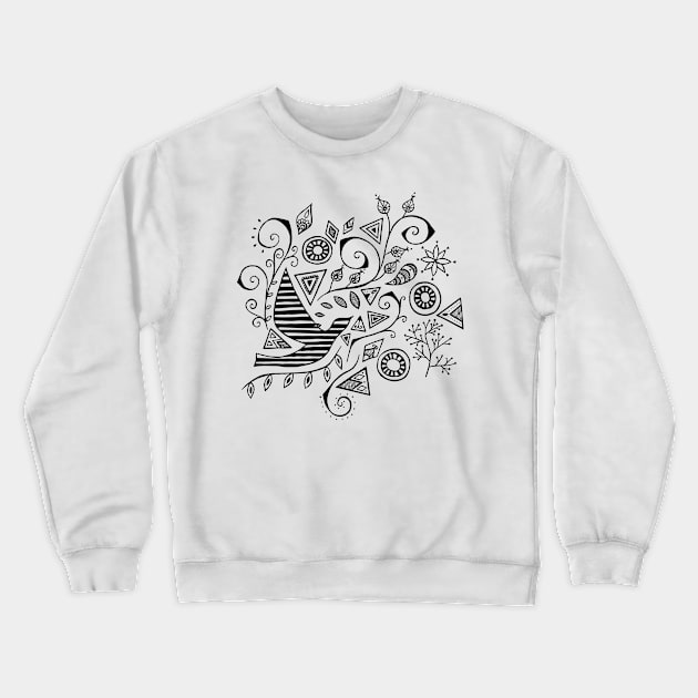 Bird flower set Crewneck Sweatshirt by Tati_Alecrim